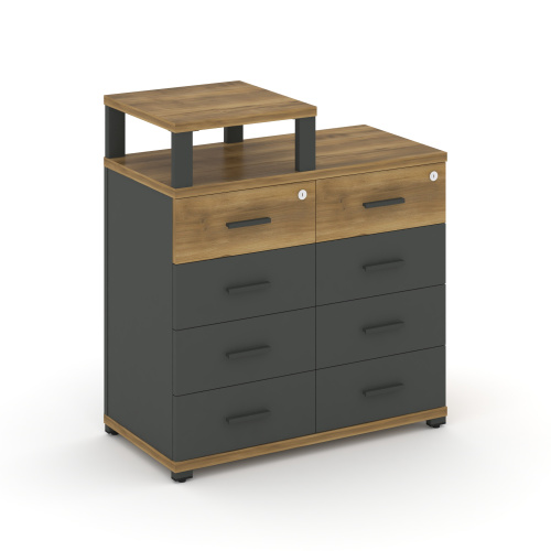 Тумба приставная c 8 ящиками и надставкой Concept CN.TSP-014 A