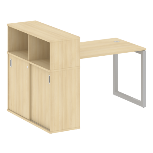 Стол офисный с шкафом-купе на О-обр. м/к Metal System Quattro 50БО.РС-СШК-3.2 фото 4 Стол офисный с шкафом-купе на О-обр. м/к Metal System Quattro 50БО.РС-СШК-3.2 фото 4