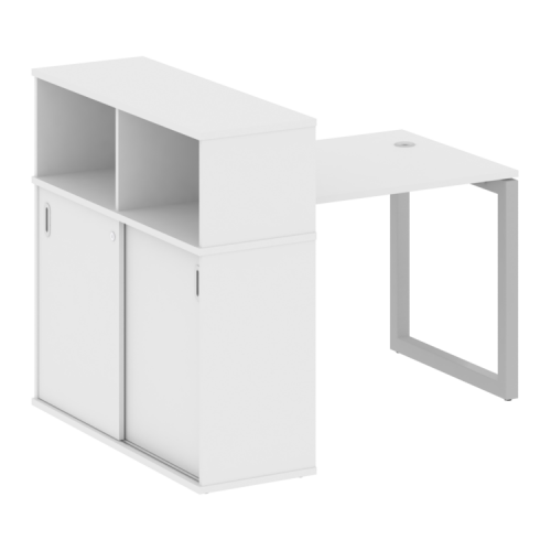 Стол офисный с шкафом-купе на О-обр. м/к Metal System Quattro 50БО.РС-СШК-3.1 фото 11 Стол офисный с шкафом-купе на О-обр. м/к Metal System Quattro 50БО.РС-СШК-3.1 фото 11