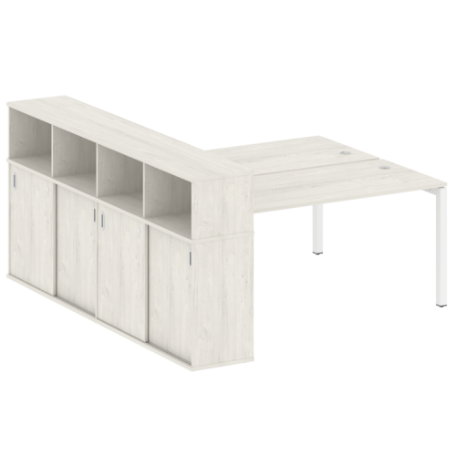 Бенч-система с шкафом-купе на П-обр. м/к Metal System Quattro 50БП.РС-СШК-4.4 фото 4