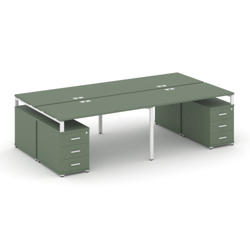 Бенч-система на 4 места с 2 опорными тумбами Concept CN.DRS-327 Бенч-система на 4 места с 2 опорными тумбами Concept CN.DRS-327