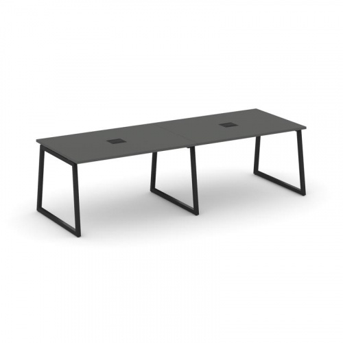 Style Project Стол переговорный SN-4T1.SPRG-011 Акация Лорка/Металл Антрацит/Заглушка Металл Антраци фото 8