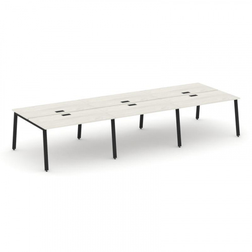 Style Project Рабочая станция 2-х сторон. SN-6A.DRS-081 Дуб Табак/Металл Белый 2940*1632*750