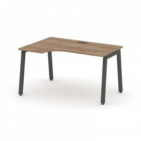 Style Project Стол рабочий эргоном. SN-5A.SPA-002(L) Дуб Табак/Металл Антрацит 1580*600/980*750