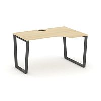Style Project Стол рабочий эргоном. SN-6T2.SPA-012(R) Акация Лорка/Металл Антрацит/Заглушка Пластик