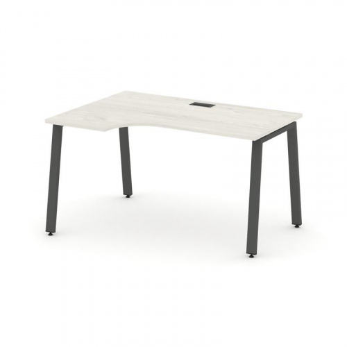 Style Project Стол рабочий эргоном. SN-6A.SPA-022(L) Антрацит/Металл Белый 1580*800/980*750 фото 19