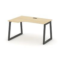 Style Project Стол рабочий эргоном. SN-5T1.SPA-002(L) Акация Лорка/Металл Антрацит/Заглушка Пластик