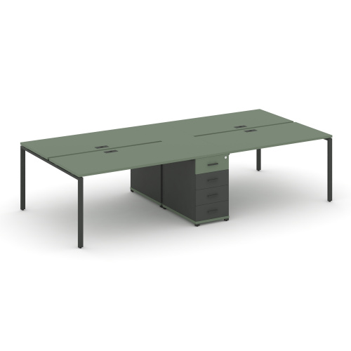 Бенч-система на 4 места с 1 опорной тумбой Concept CN.DRS-417 фото 2 Бенч-система на 4 места с 1 опорной тумбой Concept CN.DRS-417 фото 2