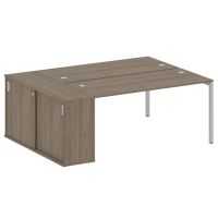 Бенч-система с шкафом-купе на П-обр. м/к Metal System Quattro 40БП.РС-СШК-1.4